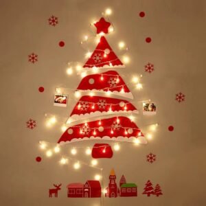Demi Sapin De Noel Mural