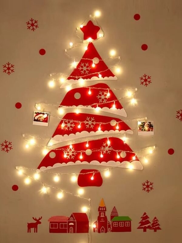 Demi Sapin De Noel Mural