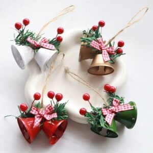 Double Cloche De Noel Blanche 1