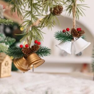 Double Cloche De Noel Blanche 2