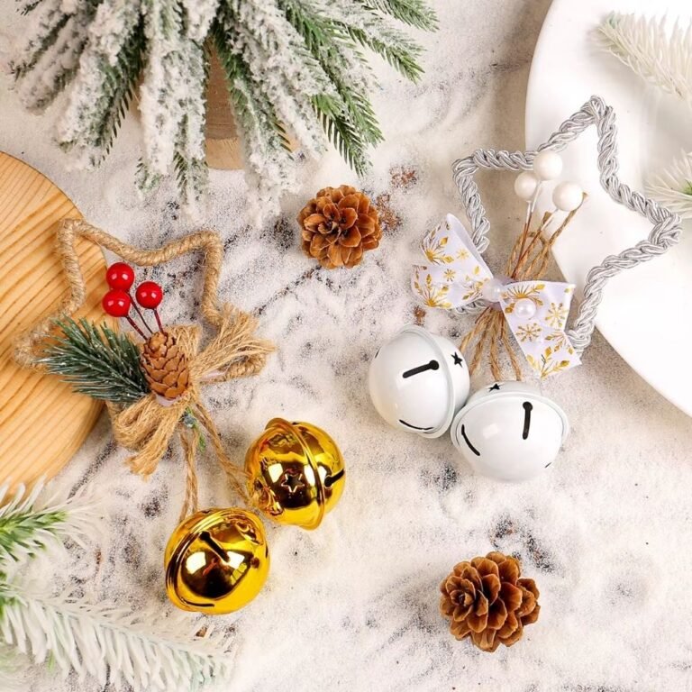 Double Cloche De Noel En Metal Et Pendentif 4