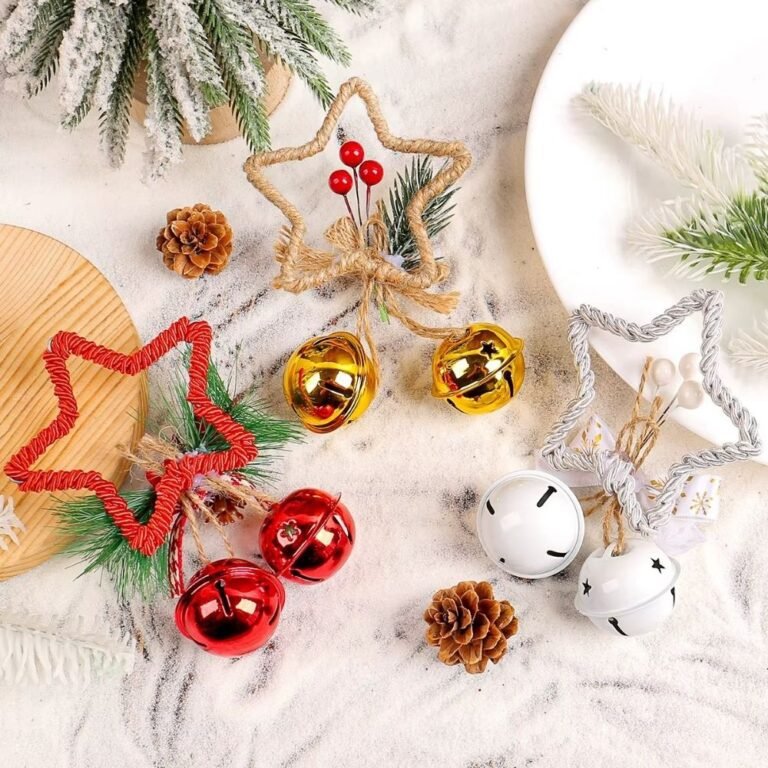 Double Cloche De Noel En Metal Et Pendentif 5