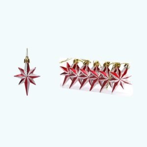Etoile De Noel Etoile Rouge Avec Flocons 1