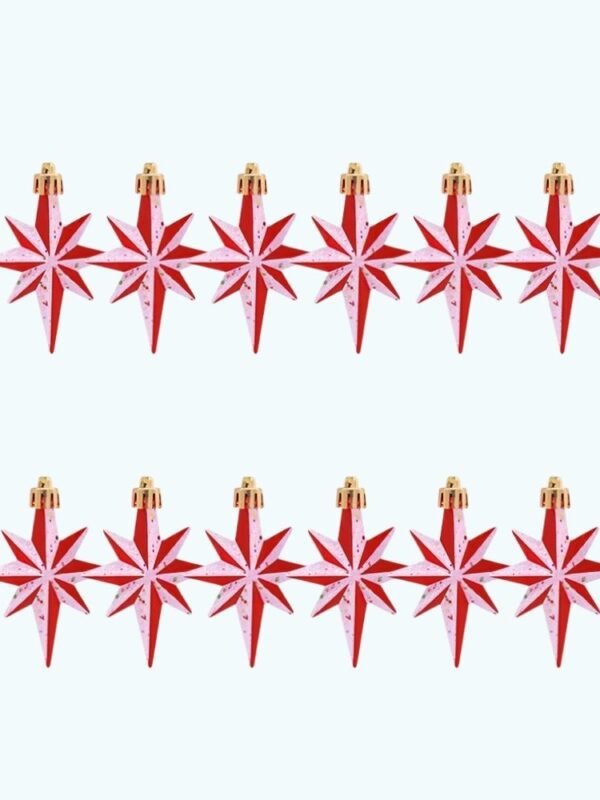 Etoile De Noel Etoile Rouge Avec Flocons