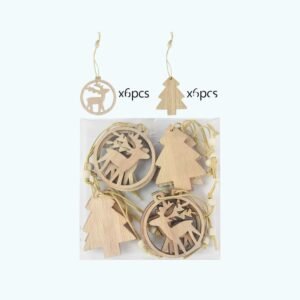 Formes En Bois Sapins Et Rennes De Noel 1