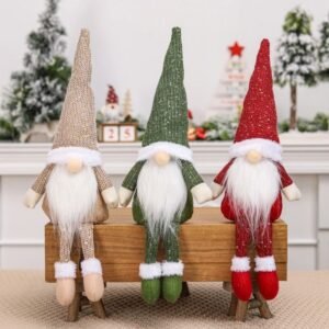 Gnome De Noel Farceur Vert Fonce 1
