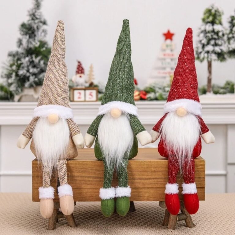 Gnome De Noel Farceur Vert Fonce 1