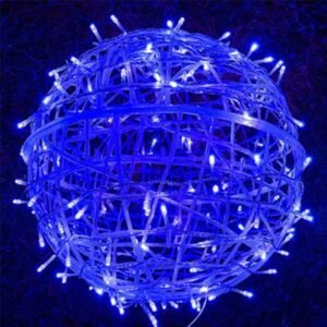 Guirlande Boule Exterieure Lumineuse Bleu