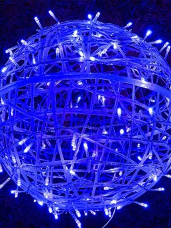 Guirlande Boule Exterieure Lumineuse Bleu