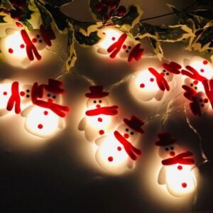 Guirlande De Noel Leds Bonhomme De Neige Blanc 1