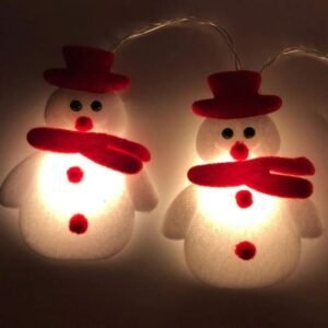 Guirlande De Noel Leds Bonhomme De Neige Blanc 2