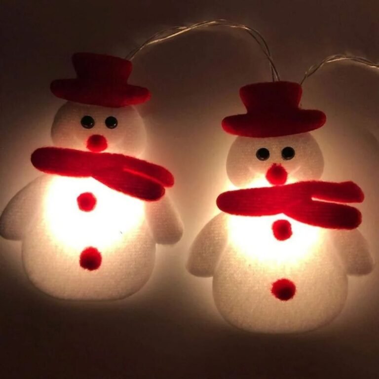 Guirlande De Noel Leds Bonhomme De Neige Blanc 2
