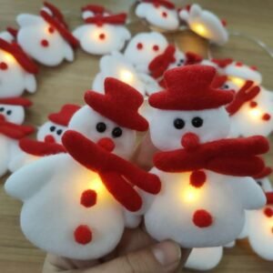 Guirlande De Noel Leds Bonhomme De Neige Blanc 3