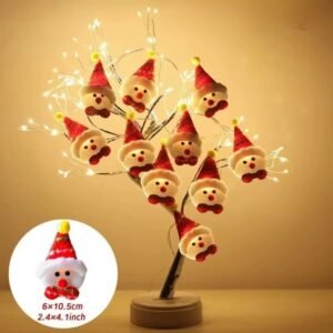 Guirlande De Noel Leds Tete Bonhomme De Neige 1