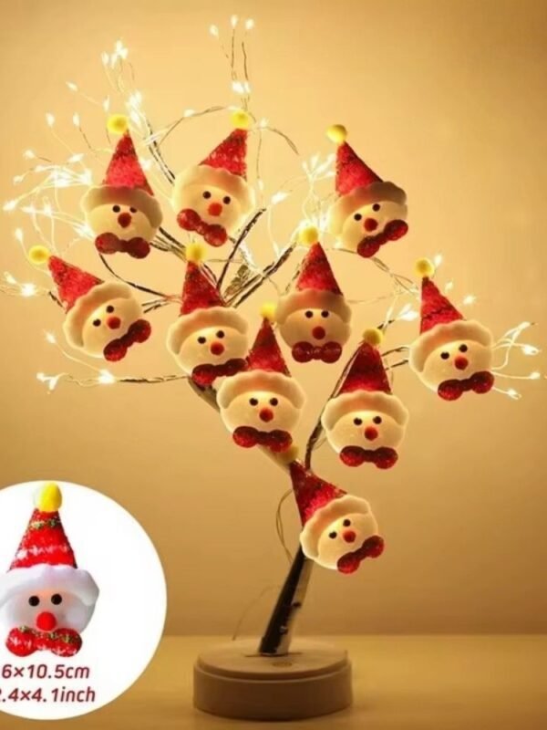 Guirlande De Noel Leds Tete Bonhomme De Neige 1