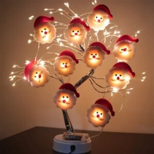 Guirlande De Noel Leds Tete Pere Noel 1