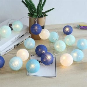 Guirlande Lumineuse A Boules Bleues 1