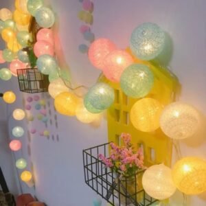Guirlande Lumineuse A Boules Couleurs Pastel 1