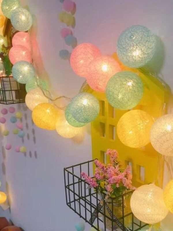 Guirlande Lumineuse A Boules Couleurs Pastel 1