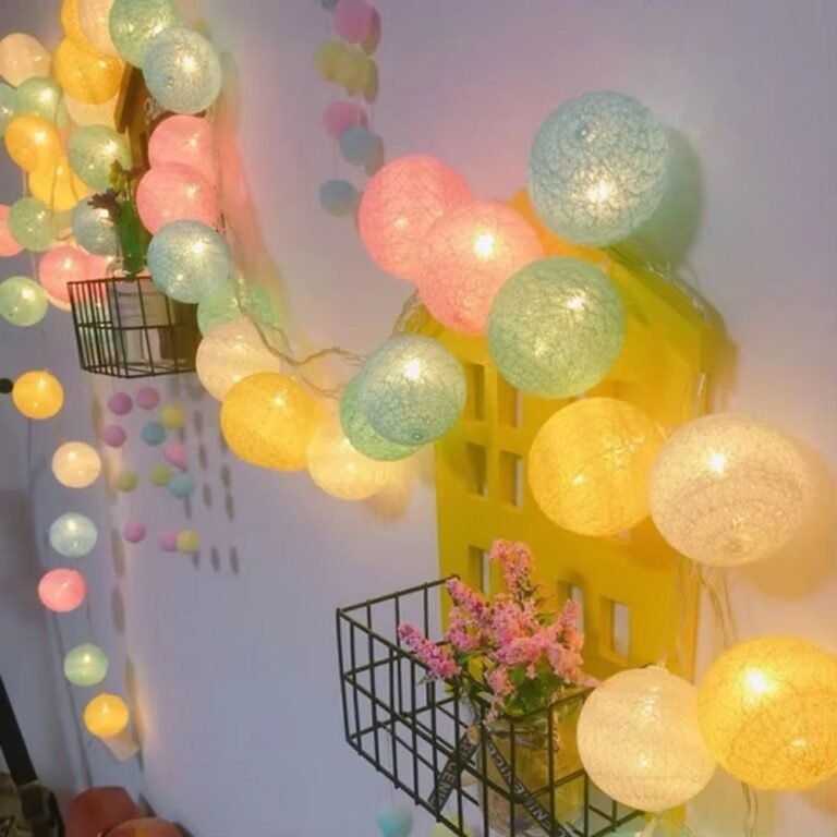 Guirlande Lumineuse A Boules Couleurs Pastel 1