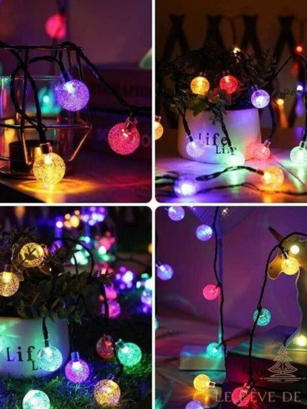 Guirlande Lumineuse Boules Exterieures Multicolores