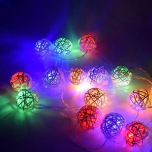 Guirlande Lumineuse En Boules Tissees 2