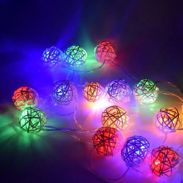 Guirlande Lumineuse En Boules Tissees 2
