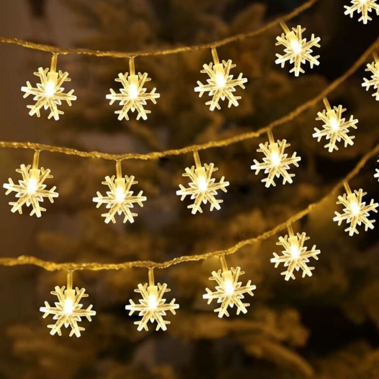 Guirlande Lumineuse Flocons De Neige Blancs 2