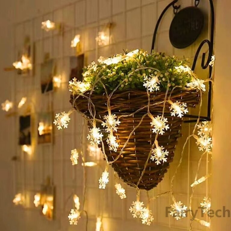 Guirlande Lumineuse Flocons De Neige Blancs