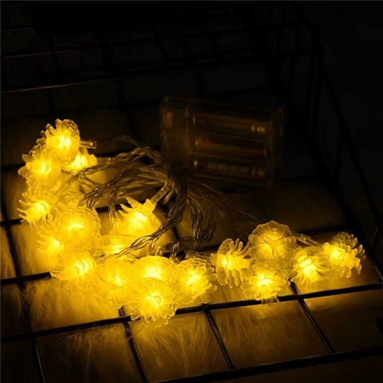 Guirlande Lumineuse Noel Pomme De Pin Pives Blanches 1