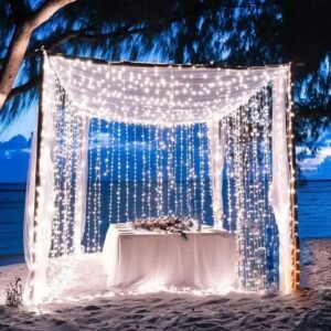 Guirlande Lumineuse Rideau Blanc Led