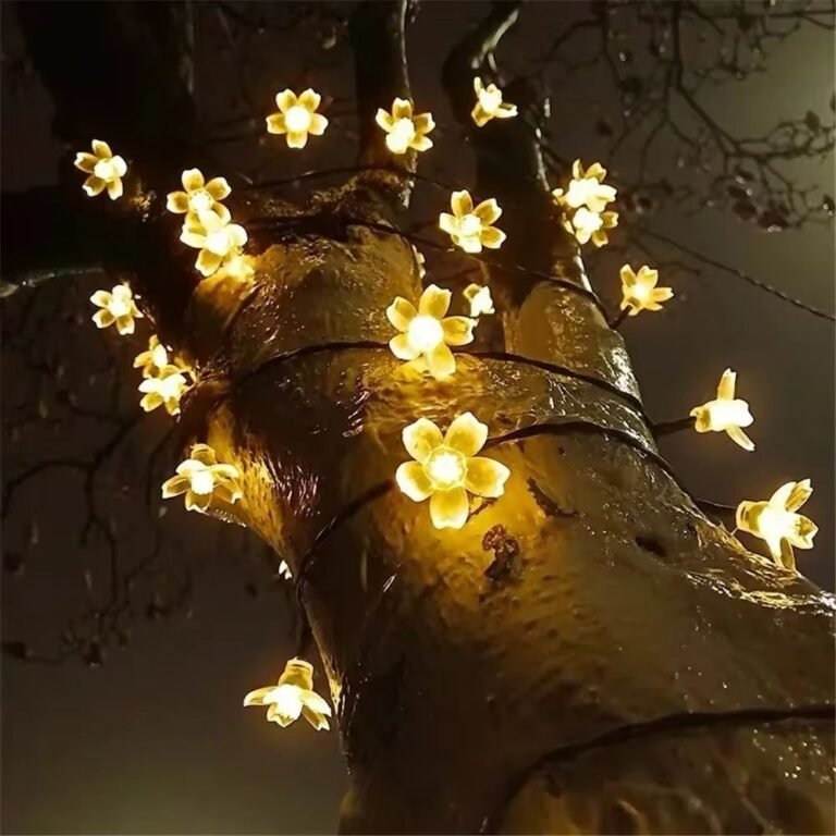 Guirlande Lumineuses Motif Fleurs Blanches 2