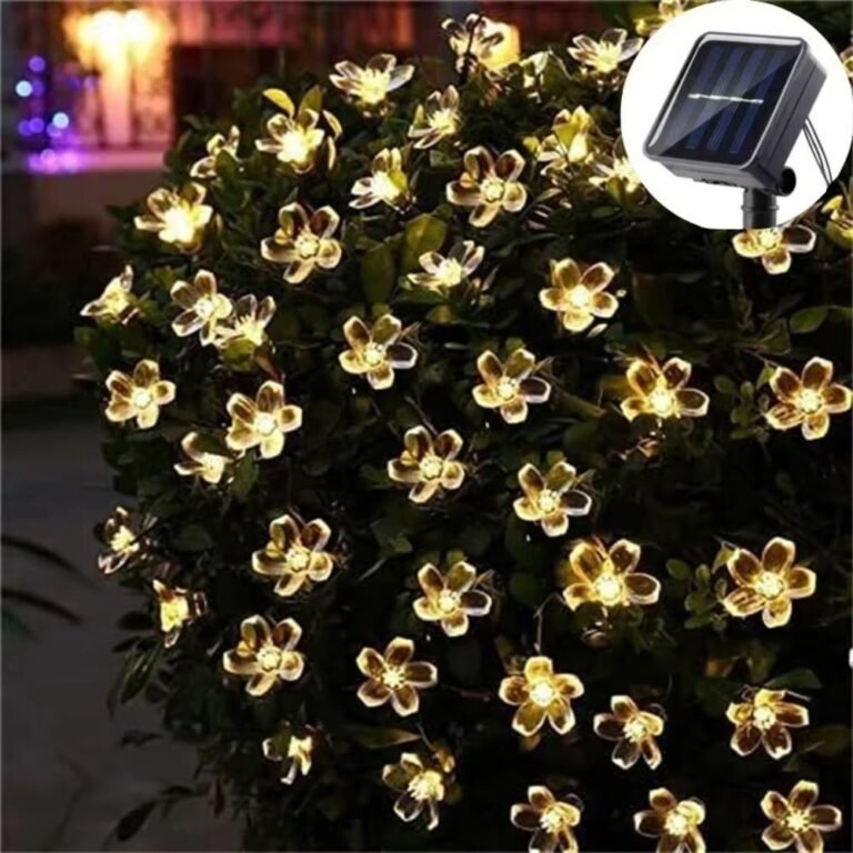 Guirlande Lumineuses Motif Fleurs Blanches