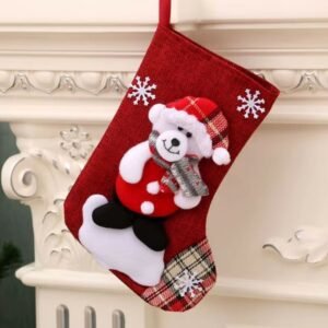 Hotte Chaussette De Noel Ours Blanc 1