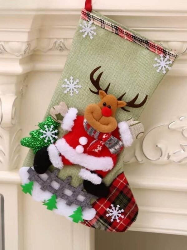 Hotte Chaussette De Noel Renne 1