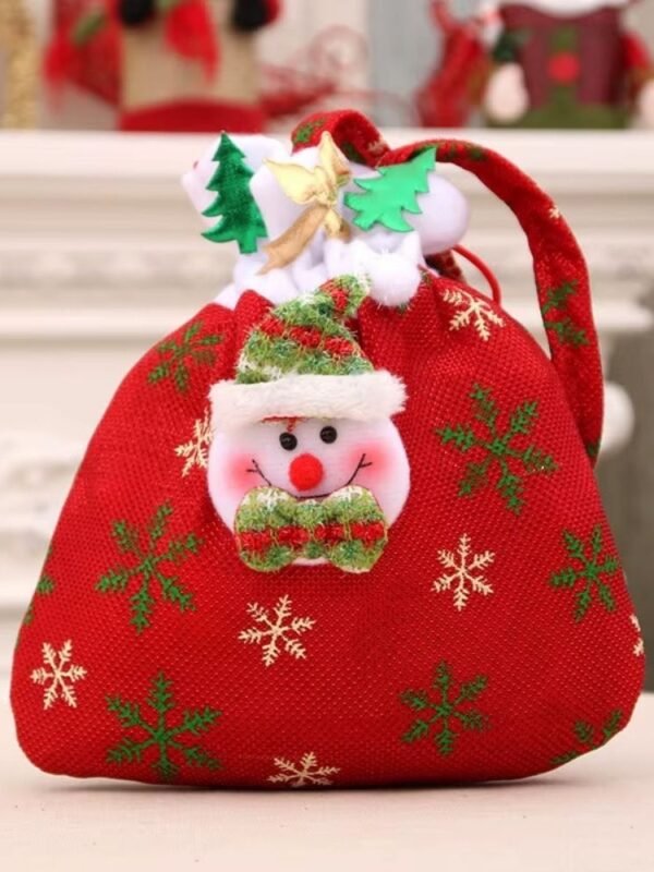 Hotte En Tissu Sac Bonhomme De Neige