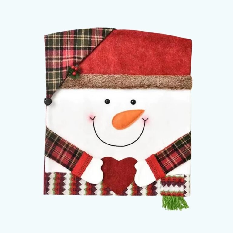 Housse De Chaise Noel Bonhomme De Neige 1