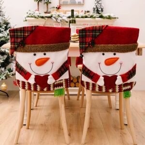 Housse De Chaise Noel Bonhomme De Neige