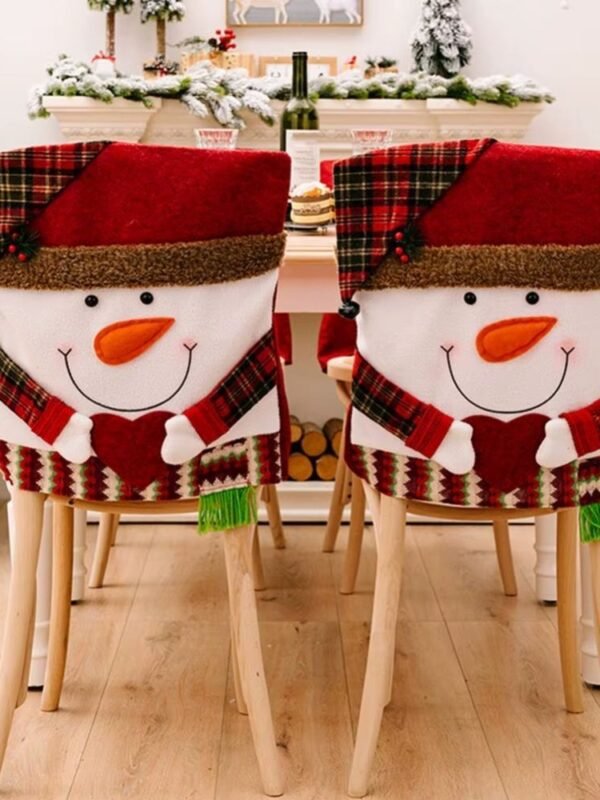Housse De Chaise Noel Bonhomme De Neige