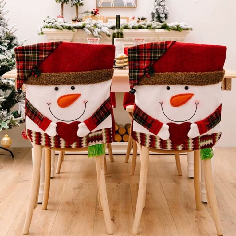 Housse De Chaise Noel Bonhomme De Neige
