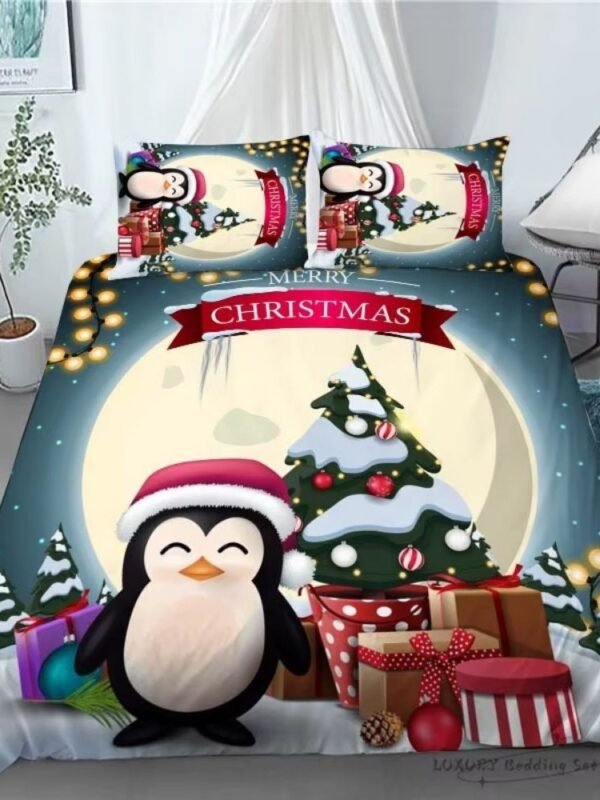 Housse De Couette Noel Pingouin 1