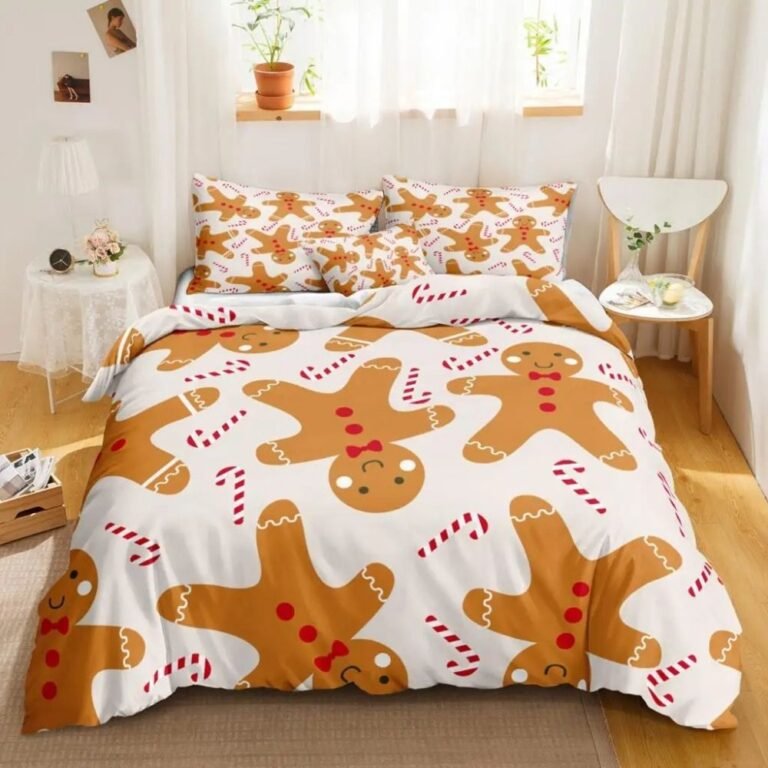 Housse De Couette Noel Rose Et Grise 1