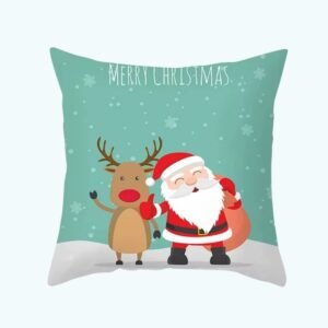 Housse De Coussin De Noel Renne Et Pere Noel 1