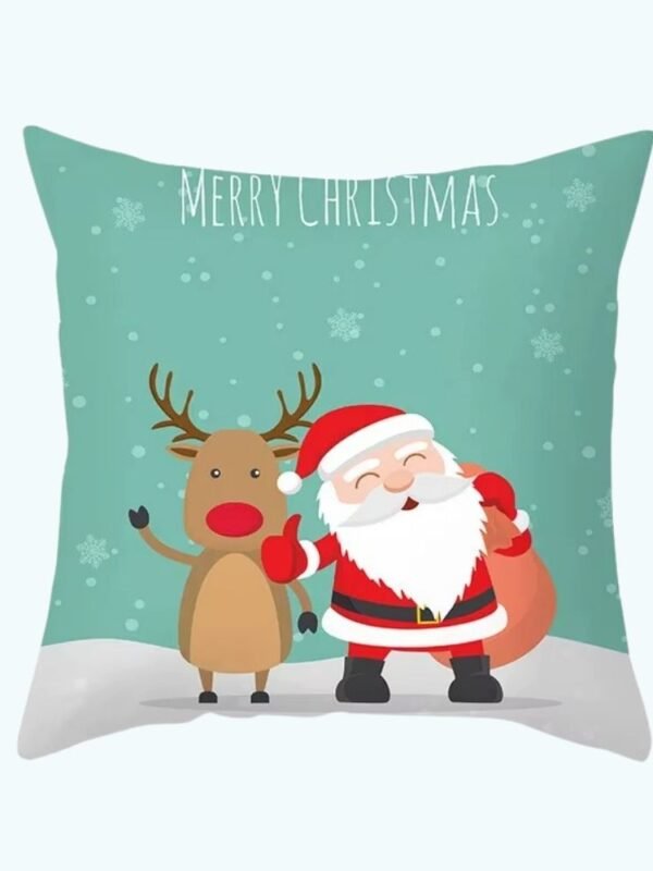 Housse De Coussin De Noel Renne Et Pere Noel 1