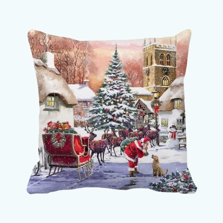 Housse De Coussin Paysage Noel 1
