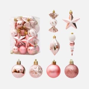 Kit De 20 Decorations De Noel Roses