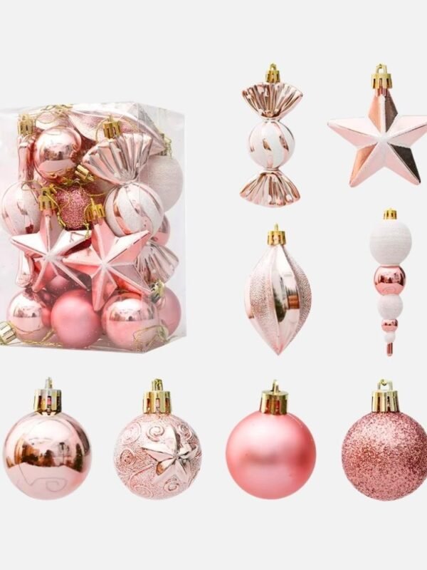 Kit De 20 Decorations De Noel Roses