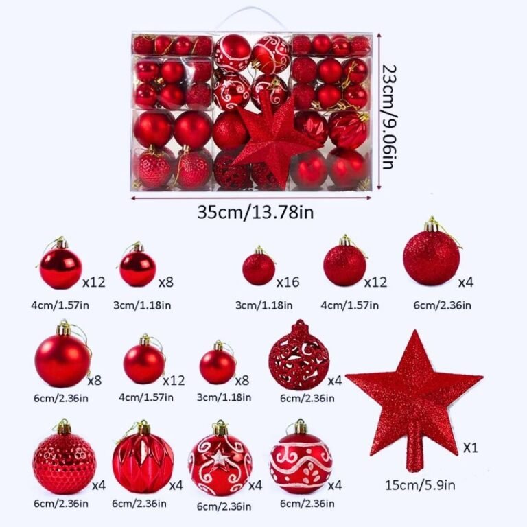 Kit De Decorations De Noel Rouge 1