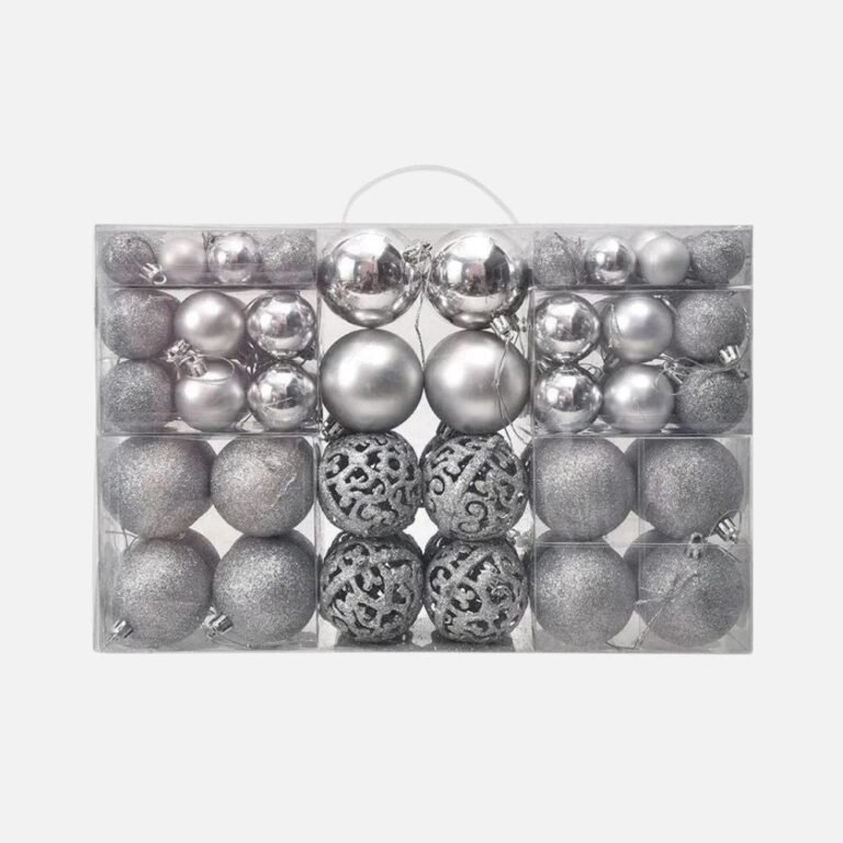 Lot De 100 Boules De Noel Argent 1