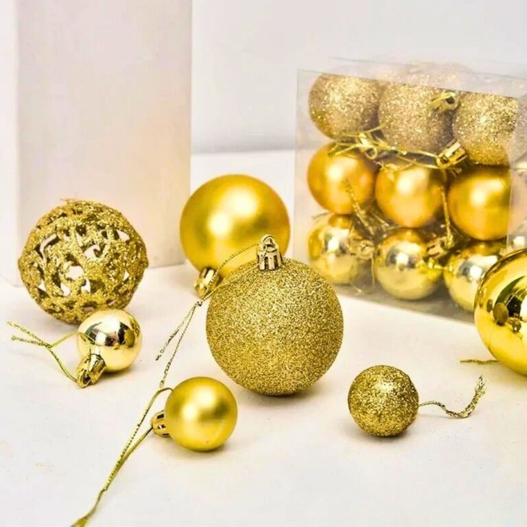 Lot De 100 Boules De Noel Or 1